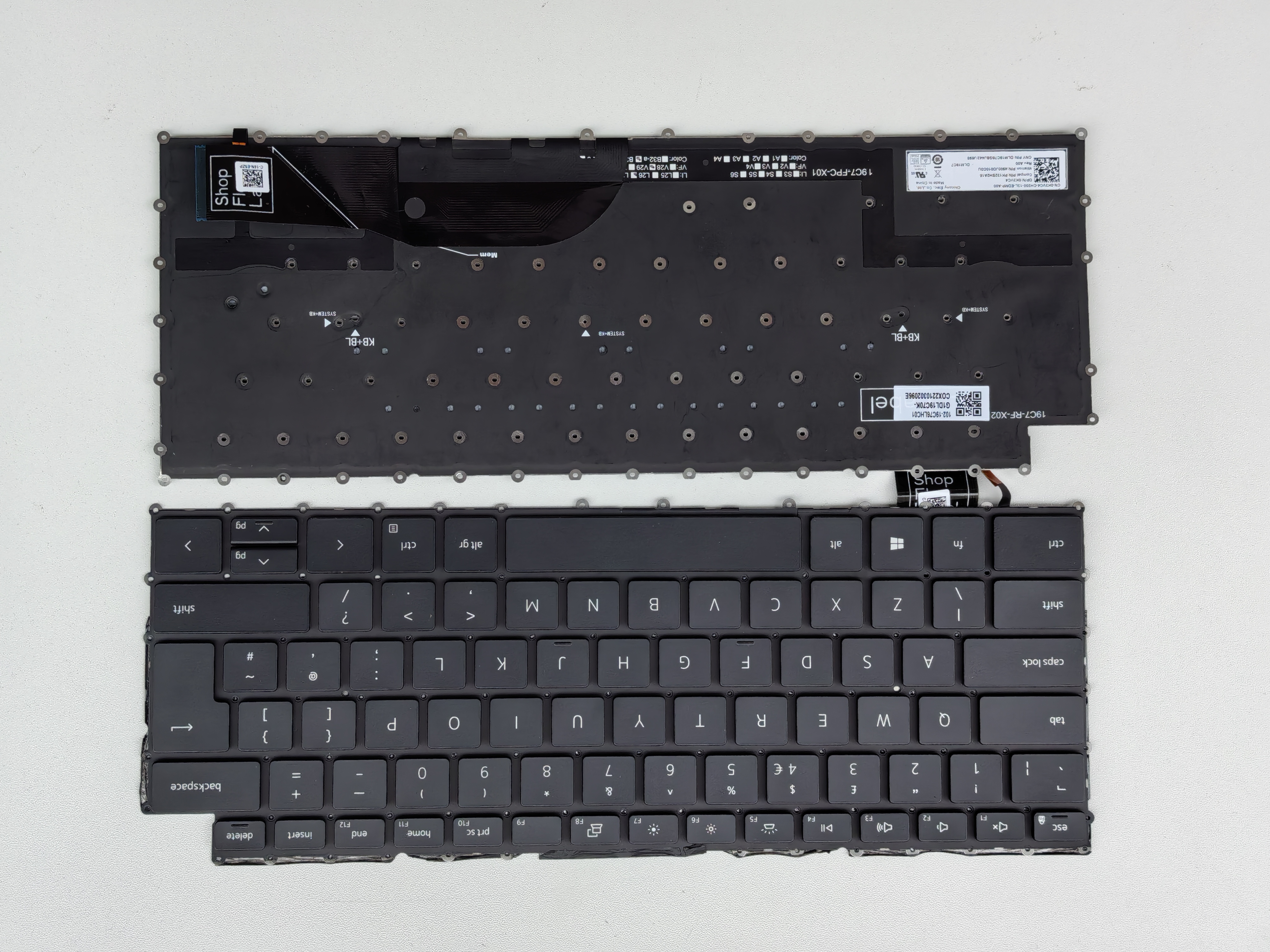 Picture of New Replacement Laptop Keyboard For DELL XPS15 9500/XPS17 9700/XPS13 9300/P92F/Precision BLACK Backlit UK Layout